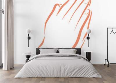 Hands of a Christian praying to God Wall mural