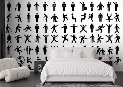 set people pictogram Wall mural