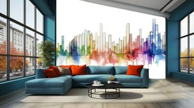 background with lines Wall mural