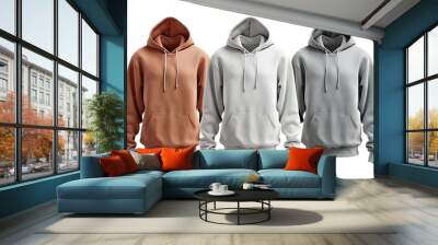 Blank hoodie template: Clothes fashion apparel sweater stock photo Wall mural