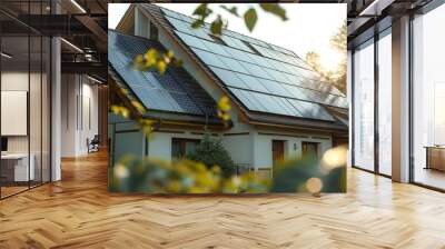 Investing in a Sustainable Future: Upgrading to a Solar-Powered Roof for your Home Wall mural