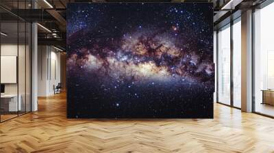 Night sky long exposure starts nebulas galaxy milky way dark starry space astronomy photography loneliness beauty of nature inspiration feeling mystery glowing infinity moons planets relax exploration Wall mural