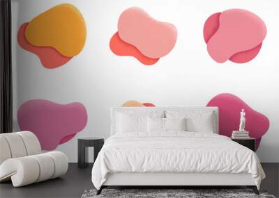 Abstract fluid shape with trendy noise shadows in isolated graphic illustration. Wall mural