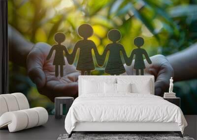 Social protection of vulnerable population groups. Family support. Wall mural