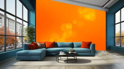 Defocused lights on orange blurred background Wall mural