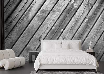 The old gray wood texture with natural patterns Wall mural