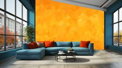 abstract mosaic background of orange gradient triangles Wall mural