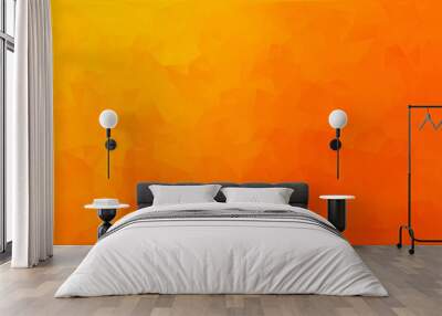 vector illustration - orange abstract mosaic triangle banner Wall mural