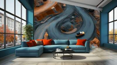 Extraction of terrestrial resources Wall mural