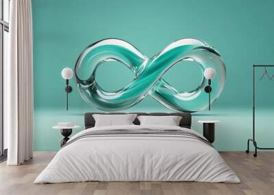 Transparent flying infinity symbol icon Wall mural