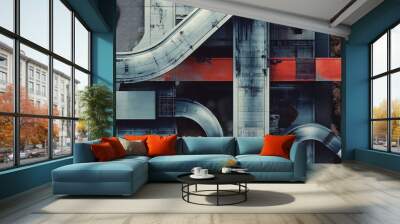 Abstract Futuristic Cityscape. Wall mural