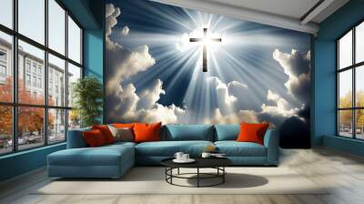 cross in the sky Wall mural