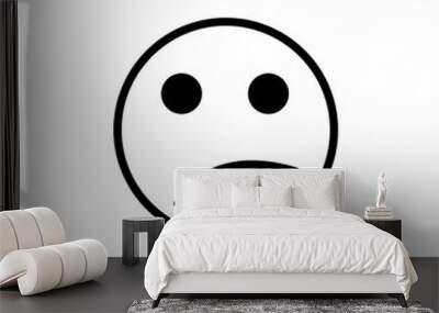 emoticon icon on white background Wall mural