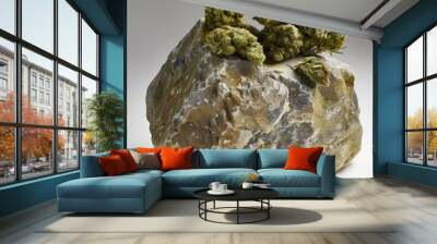 stone with cannabis Wall mural