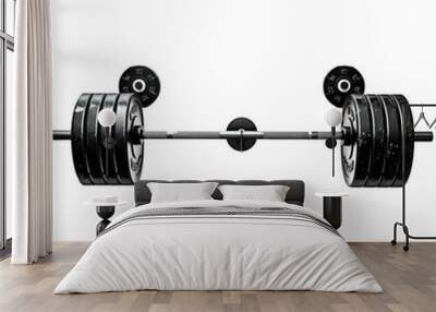 dumbbell isolated on white background Wall mural