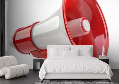 megaphone isolated on white background Wall mural