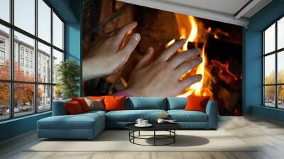 The heat of fire Wall mural