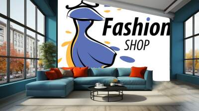 logo fashion shop, illustration, isolated, lady Wall mural