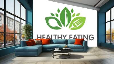 vector logo fresh vegetables for a healthy diet Wall mural