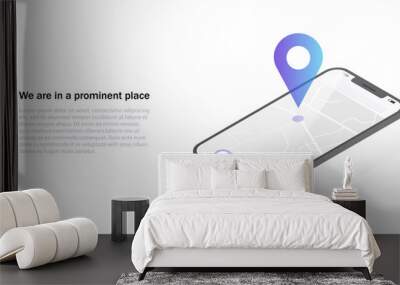 mobile gps navigation concept Wall mural