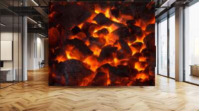 Hot coals in the Fire Wall mural