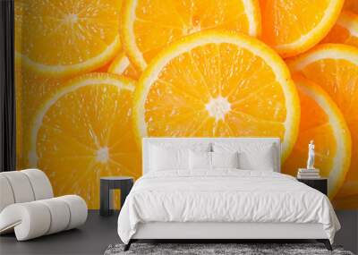 Orange Slices Background Wall mural