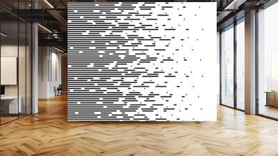 Halftone gradient lines Speed abstract pattern Isolated object on white background vector illustration Wall mural