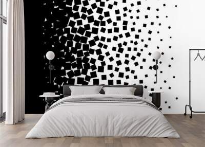 Isolated black elements on white background Wall mural