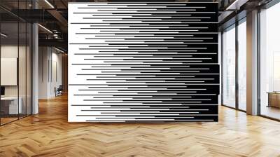 Speed lines Gradient seamless pattern Vector texture Fast effect design Black elements on white background Wall mural