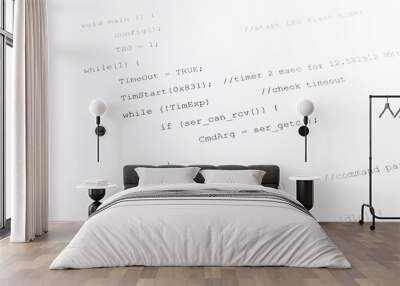 A printout of programming code Wall mural