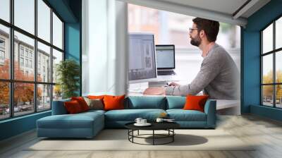 Technology gives him so many more designing options Wall mural