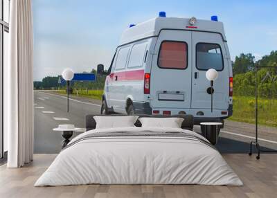 car of an emergency medical service Wall mural