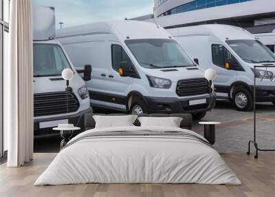 minibuses and vans outside Wall mural