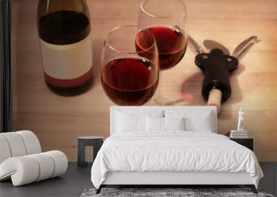 Two glasses of red wine Wall mural