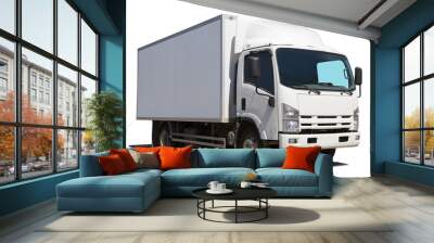 white truck it is isolated Wall mural