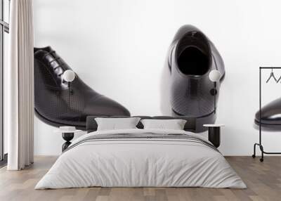 black leather men shoe Wall mural