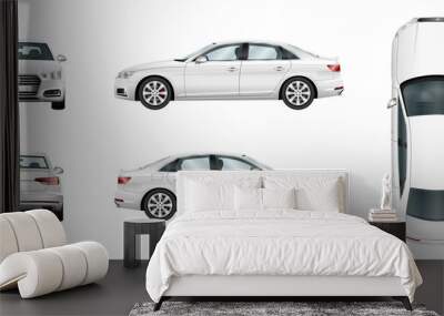 Car vector template on white background. Business sedan isolated. Separate groups and layers. Wall mural