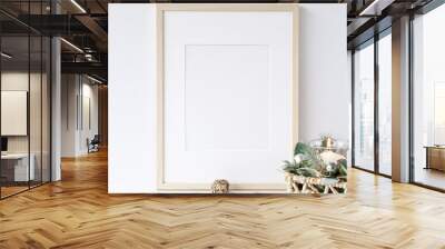 Frames Christmas Mockup. Scandinavian style.  Wall mural