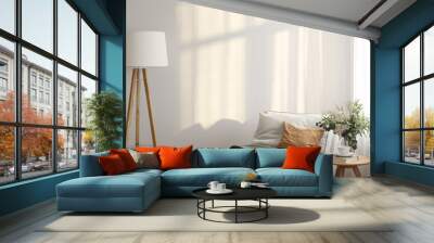 Friendly interior style. living room. Wall mockup. Wall art. 3d rendering, 3d illustration Wall mural