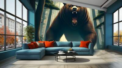 bear  generated AI Wall mural