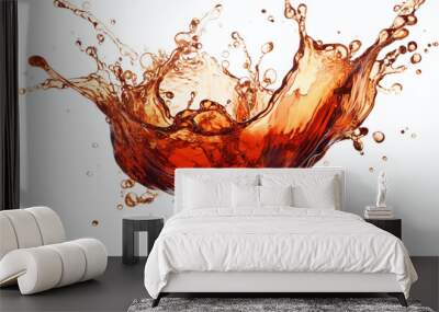 cola splash on white bg Wall mural