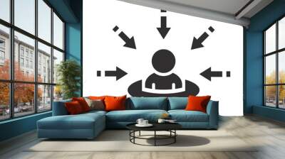 customer focus icon, centric consumer concept, client first approach, flat vector illustranion Wall mural