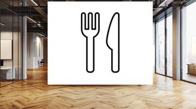 fork with knife vector icon Wall mural