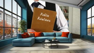 Business concept about Public Relations with phrase on the page. Wall mural