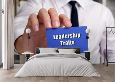 Conceptual photo about Leadership Traits with handwritten text. Wall mural