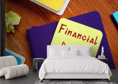 Financial concept meaning Financial Ratios with phrase on the page. Wall mural