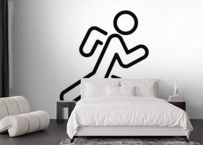 Runner icon vector Wall mural