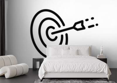 target icon, line sign - vector illustration eps10 Wall mural