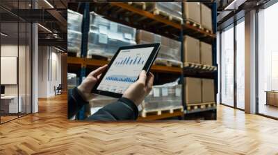 For improved warehouse inventory management, consider using digital tablets to boost efficiency and productivity. Integrate technology into logistics and supply chain operations to enhance operations Wall mural