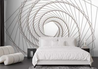 black and white spiral Wall mural